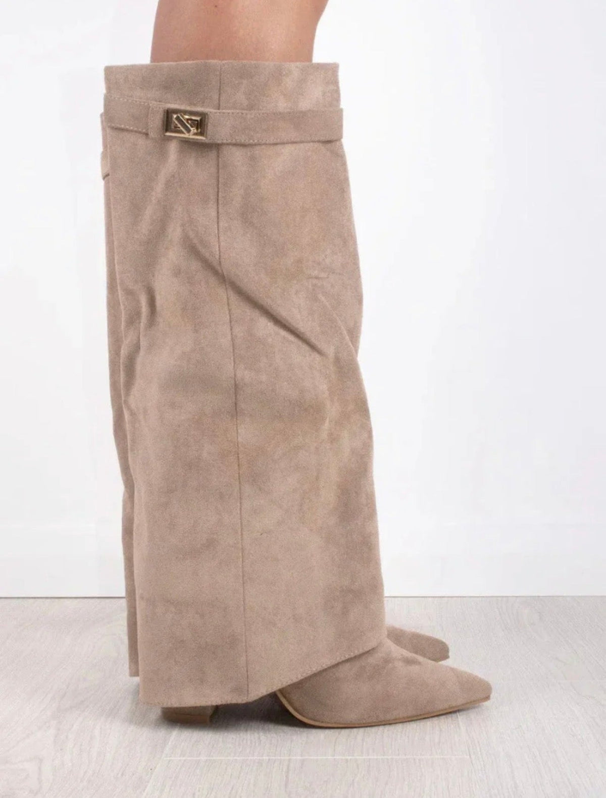 Lucia Voss Suède Dames Laarzen Beige