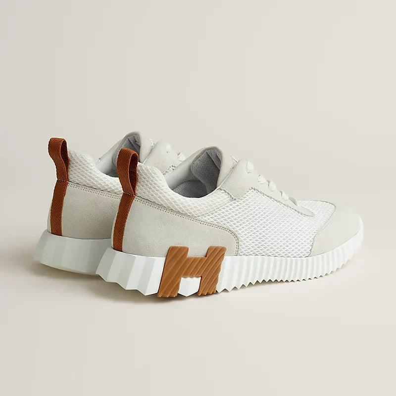 Hermès Bouncing Sneakers Wit Bruin Zwart