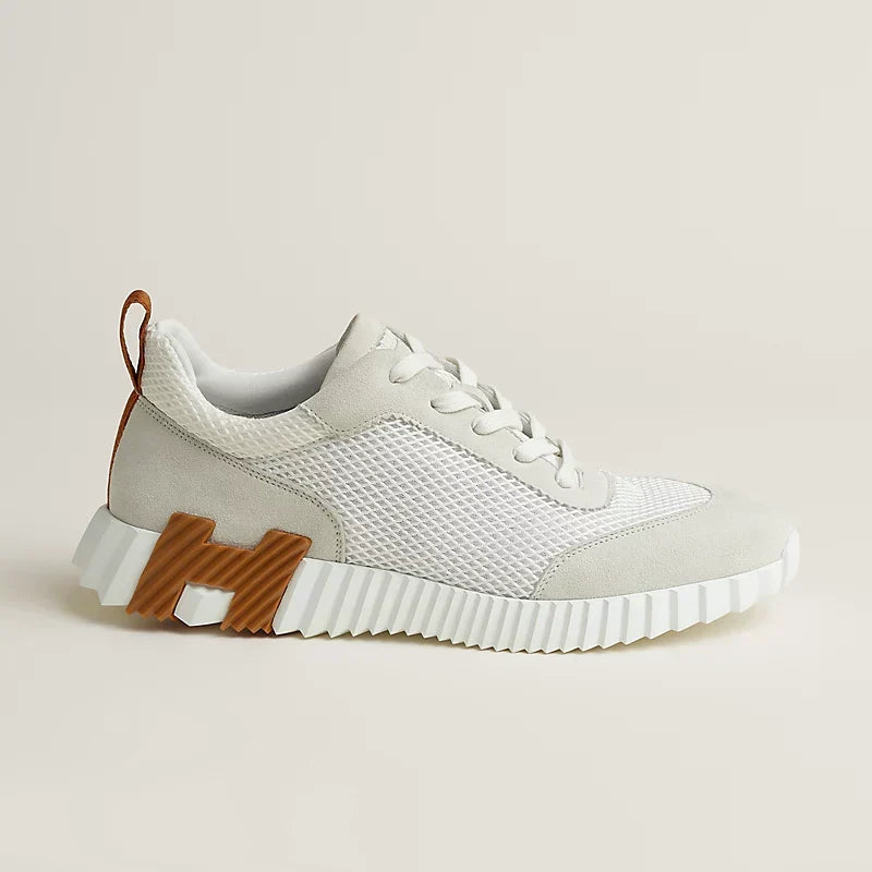 Hermès Bouncing Sneakers Wit Bruin Zwart