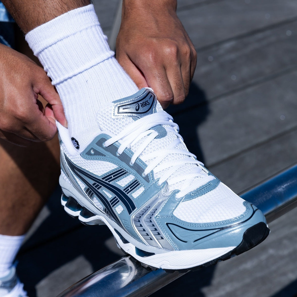 ASICS Gel-Kayano 14 Baskets White Fjord Grey