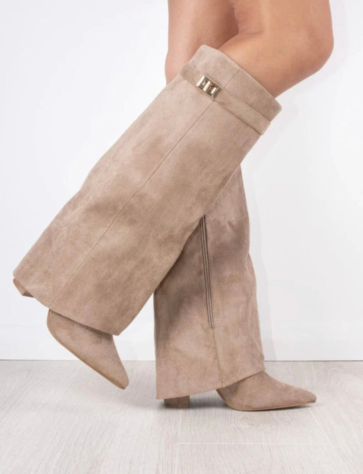 Lucia Voss Suède Dames Laarzen Beige