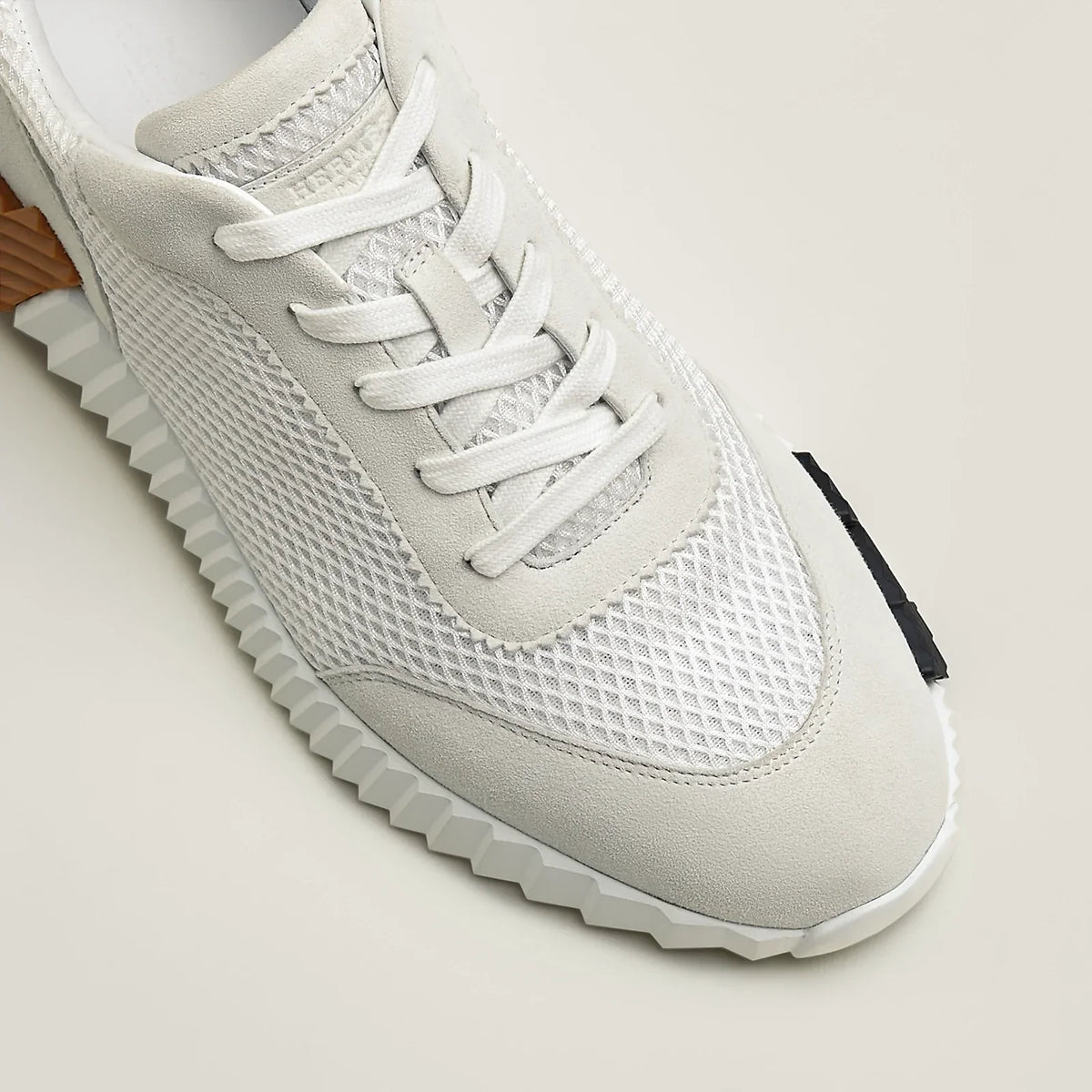 Hermès Bouncing Sneakers Wit Bruin Zwart